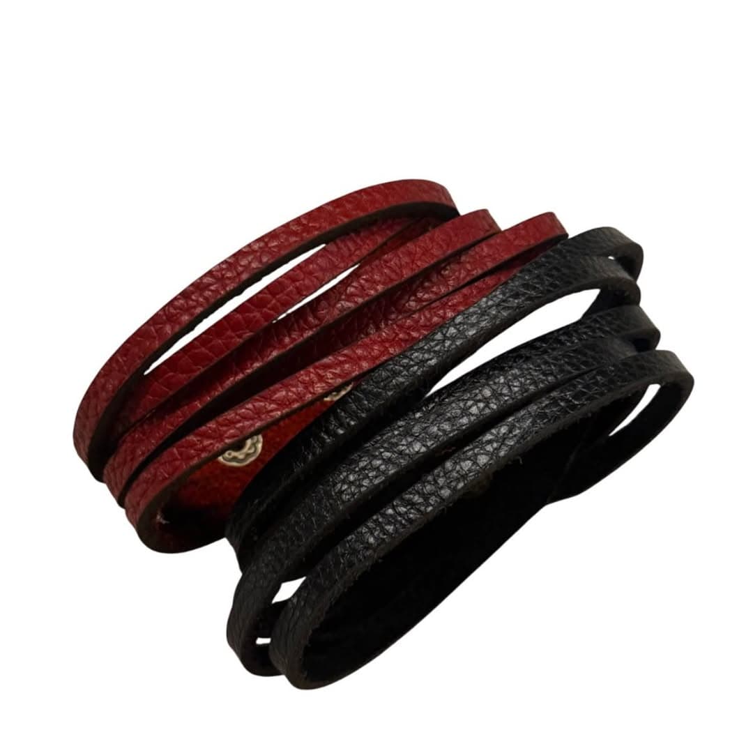Ewcruel STRIPED LEATHER BRACELET BLOOD RED, Ewcruel, foto 4